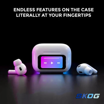 Smart Wireless Earbuds with LCD Touch Screen – Redefining Music on the Go 🎧